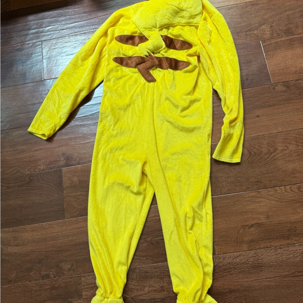 Pokemon Yellow and Brown Bodysuit with Playful Face Design